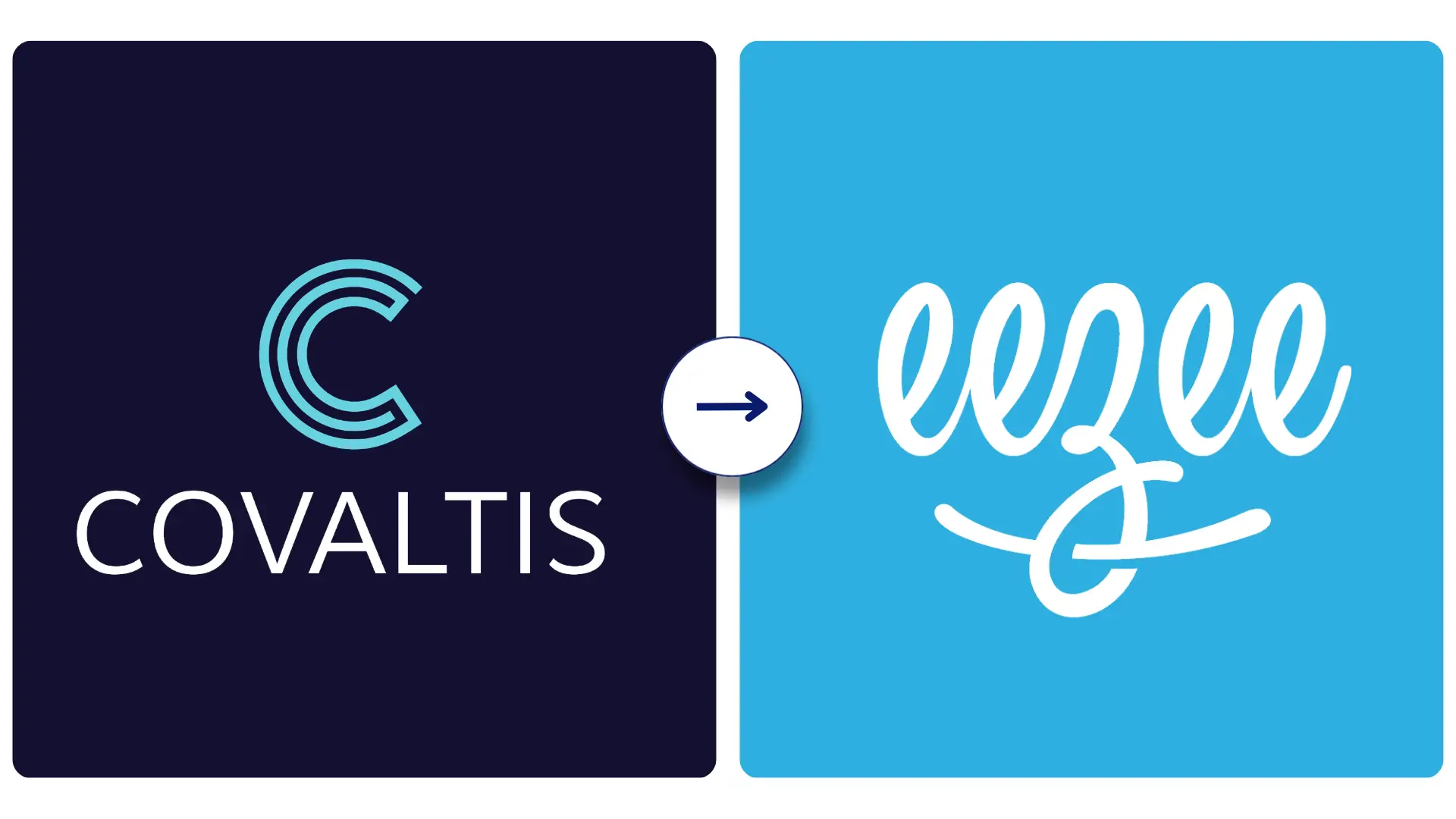 Le logo illustrant la liaison entre Covaltis et Eezee symbolise leur partenariat et leur collaboration.