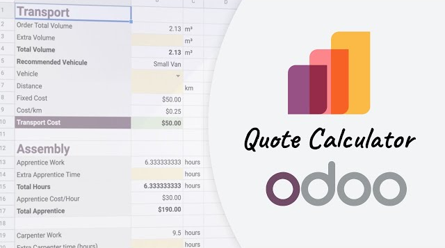 Devis de tissus sur mesure calculé et géré directement dans Odoo.